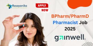 BPharm/PharmD Pharmacist Job 2025