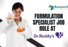 Formulation Specialist Job Role at Dr. Reddy’s Laboratories