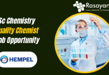 BSc Chemistry Quality Chemist Job Opportunity