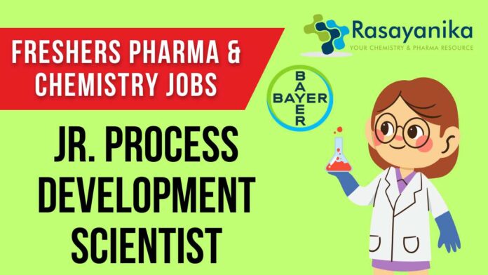 Jr. Process Development Scientist Job Freshers Pharma & Chem