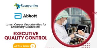 Latest Career Opportunities for Chemistry Graduates: Executive Quality Control Job at Abbott- Apply Now