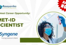 Latest Career Opportunity: MET-ID Scientist Job at Syngene Bangalore | Apply Now