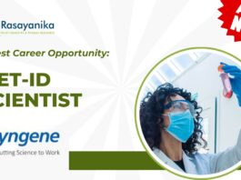 Latest Career Opportunity: MET-ID Scientist Job at Syngene Bangalore | Apply Now