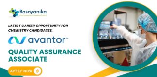 Latest Career Opportunity for Chemistry Candidates Avantor is Hiring for Quality Assurance Associate – Apply Now!