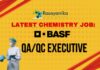 Latest Chemistry Job: QA/QC Executive Job at BASF SE – Apply for a Key Quality Role