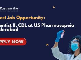 Latest Job Opportunity: Scientist II, CDL at US Pharmacopeia Hyderabad- Apply Now