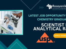 Latest Job Opportunity for Chemistry Graduates Scientist II – Analytical R&D Job at US Pharmacopeia, Hyderabad- Apply Now 