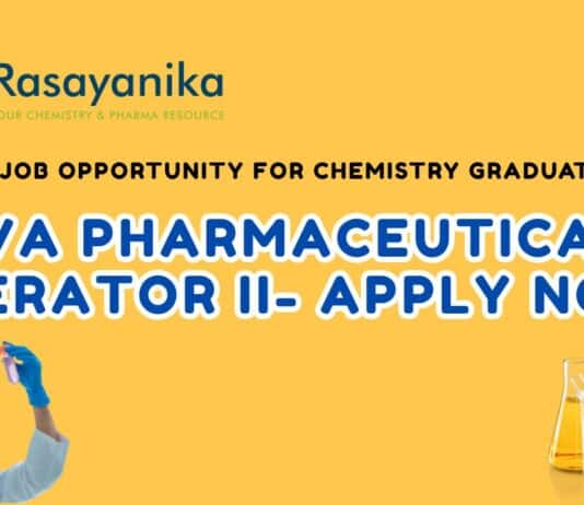 Latest Job Opportunity for Chemistry Graduates: Teva Pharmaceuticals Operator II- Apply Now