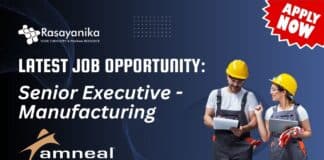 Latest Job opportunity: Senior Executive - Manufacturing at Amneal- Apply Now