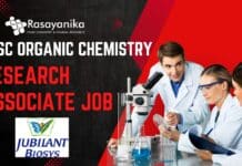M.Sc Organic Chemistry Research Associate Job Jubilant Biosys