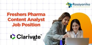 Freshers Pharma Content Analyst Job Position