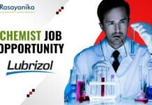 Chemist JOB Opportunity