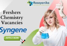 Freshers Chemistry Vacancies