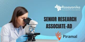 Senior Research Associate-AD at Piramal | Apply Now!