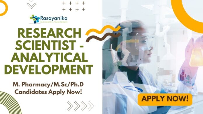 Research Scientist - Analytical Development at Piramal, M. PharmacyM.ScPh.D Candidates Apply Now!