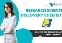 Research Scientist Discovery Chemistry (8151) at PI Industries -MScPhD in OrganicAnalytical Chemistry Apply Now!