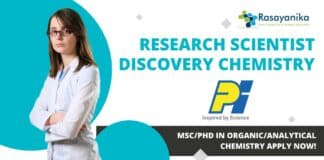 Research Scientist Discovery Chemistry (8151) at PI Industries -MScPhD in OrganicAnalytical Chemistry Apply Now!