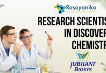 Research Scientist in Discovery Chemistry Jubilant Biosys Hiring