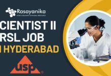 Scientist II RSL Job at USP – Hyderabad Apply Now