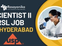Scientist II RSL Job at USP – Hyderabad Apply Now