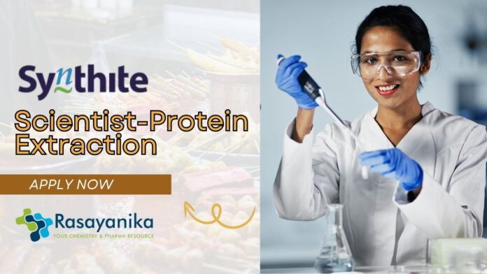 Scientist-Protein Extraction Job in Kochi | Synthite Industries- Apply Now 