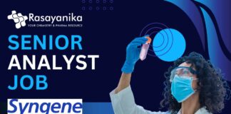 Senior Analyst Job at Syngene Analytical Development