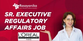 Sr. Executive – Regulatory Affairs Job L'Oréal Baddi, India