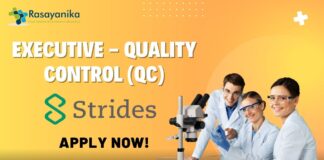 Strides Pharma Executive - Quality Control (QC) - Pondicherry, Apply Now!