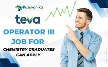 Teva Pharmaceuticals Operator III Job for Chemistry Graduates- Apply Now Teva Pharmaceuticals Operator III Job for Chemistry Graduates- Apply Now