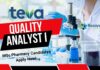 Teva Pharmaceuticals Quality Analyst I - MSc Pharmacy Candidates Apply Now! 