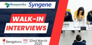 Walk-in Interviews At Syngene Hiring Medicinal & Chemistry