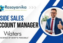 Waters Hiring Chemistry Professionals Inside Sales Manager