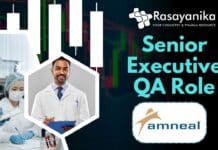 Senior Executive QA Role- at Amneal Pharmaceuticals