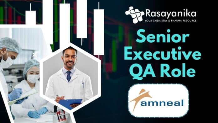 Senior Executive QA Role- at Amneal Pharmaceuticals