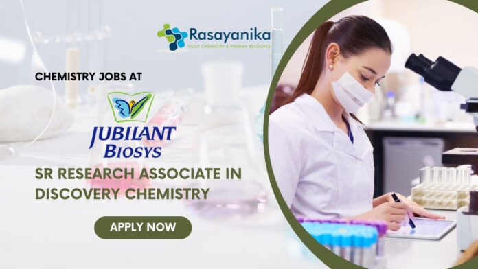 Jubilant Biosys Senior Research associate