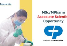 Pharm Associate Scientist Job at Colgate-Palmolive - Apply Now!