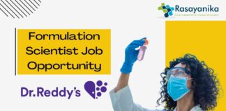 Formulation Scientist Job Opportunity