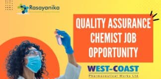 Quality Assurance Chemist Job Opportunity