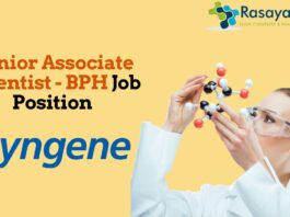 Senior Associate Scientist - BPH Job Position