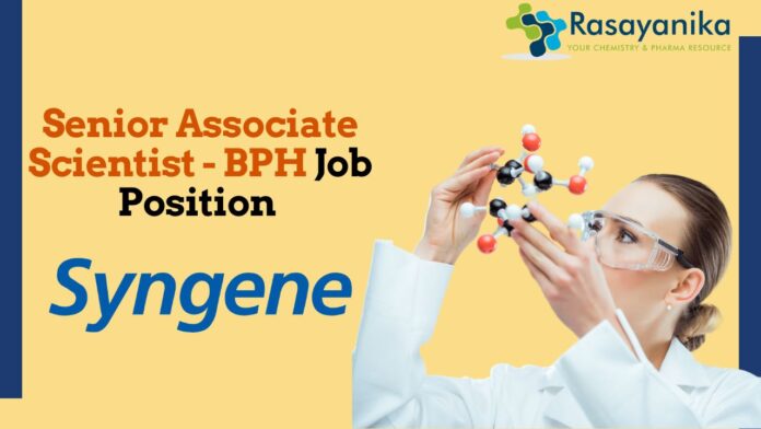 Senior Associate Scientist - BPH Job Position