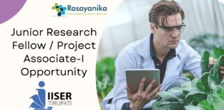 Junior Research Fellow / Project Associate-I Opportunity