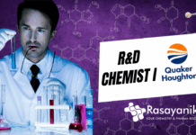 R&D Chemist I Job Role at Quaker Houghton. Apply Today!