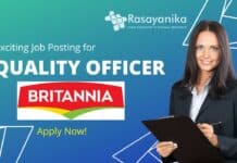 Quality Officer in Britannia Industries Limited