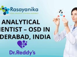 Analytical Scientist – OSD at Dr. Reddy’s Laboratories in Hyderabad, India - Apply Now!!