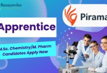 _Apprentice - Piramal Group ,M.Sc. ChemistryM. Pharm Candidates Apply Now