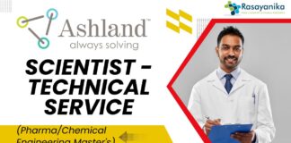 Ashland - Scientist - Technical Service (PharmaChemical Engineering Master's) - Apply Now