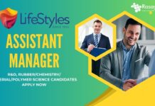 Assistant Manager at LifeStyles Healthcare - R&D, RubberChemistryMaterialPolymer Science Candidates Apply Now