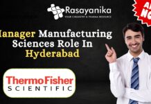 Manager Manufacturing Sciences Role - at Thermo Fisher