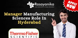 Manager Manufacturing Sciences Role - at Thermo Fisher
