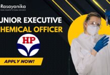 Junior Executive Chemical Officer at HPCL- Chemistry Jobs Recruitment 2024-25